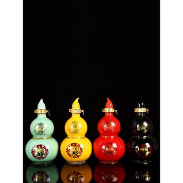 葫蘆空酒瓶景德鎮陶瓷中式家用密封隨身二兩/半斤/1斤裝小酒壺