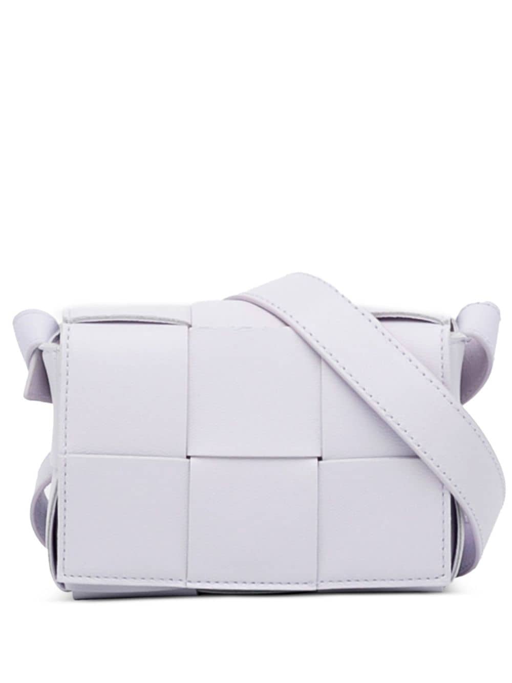 Bottega Veneta Pre-Owned - Cassette mini shoulder bag - women - Calf Leather - One Size - White