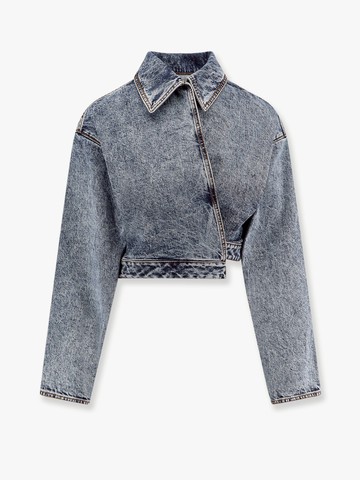 Spiral stone-washed denim jacket - ALAIA - gender_Woman