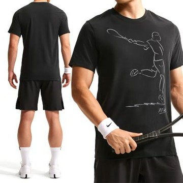 Nike As M Nkct Df Tee Std French Op 短袖 男款 黑色 印花 IH2105-010
