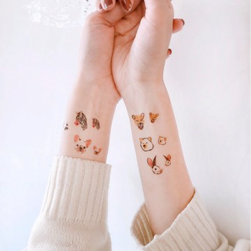 英國PAPERSELF 動物派對 Zoo 紋身貼紙