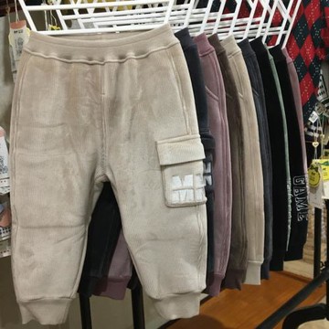 瑁恩瑁愛秋冬新款兒童單層加絨衛褲大碼燈芯絨加搖粒絨一體絨褲子