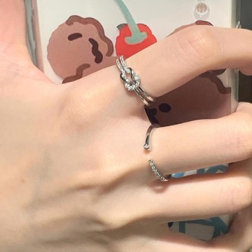 免運🔮日韓開口戒指女ins食指戒指小衆設計s潮時尚簡約個性指環配飾品戒指 口戒指 情人節 生日禮物 女生戒指 對戒 尾