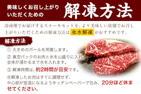 熊本県産 あか牛厳選ステーキセット ロースステーキ200g×3 ヒレステーキ120g×3 モモステーキ150g×2 《45日以内に順次出荷(土日祝除く)》---sh_fyuenasteaks_45d_21_78000_8i---