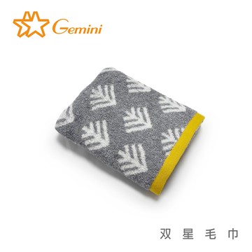 幾何樹枝毛巾-石岩灰