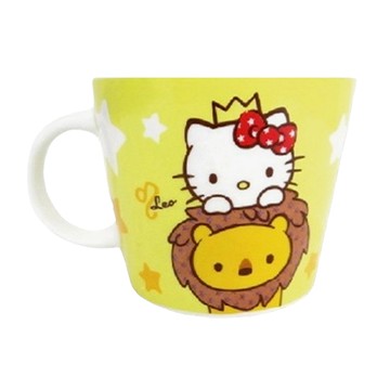 Hello Kitty 凱蒂貓 星座馬克杯 - (KT-1017-04) 425ML 耐熱 -5°C~140°C  獅子座 黃色  1個