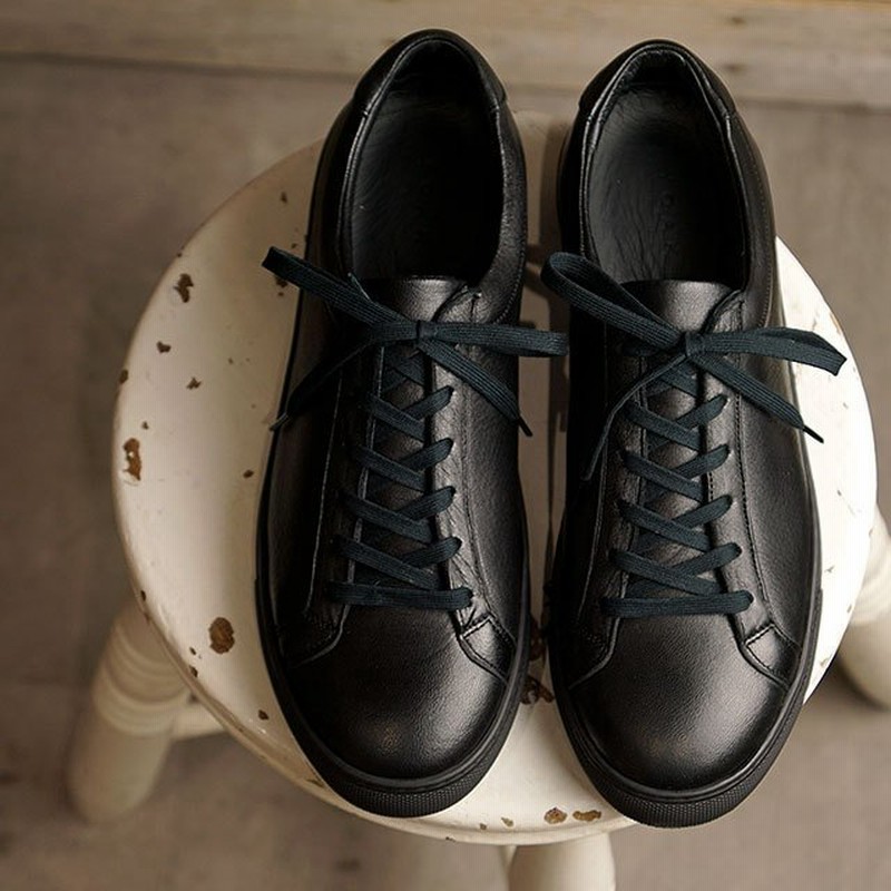ヨーク Yoak スニーカー スタンレー Stanley Ca Ss21 メンズ ビジネススニーカー 高級レザー ドレス カジュアル Charcoal ブラック系 通販 Lineポイント最大0 5 Get Lineショッピング