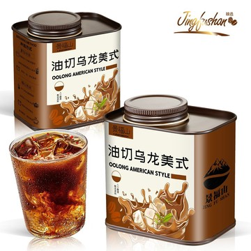 景福山烏龍咖啡油切烏龍冰美式黑咖啡速溶咖啡粉健身瑜伽冷泡罐裝