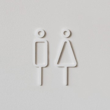 MOHEIM｜RESTROOM SIGN 男女標示 白