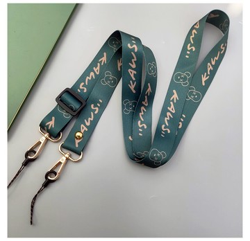 潮牌網紅女款斜挎手機掛繩加長掛脖繩子個性可拆卸手機鏈金屬掛扣