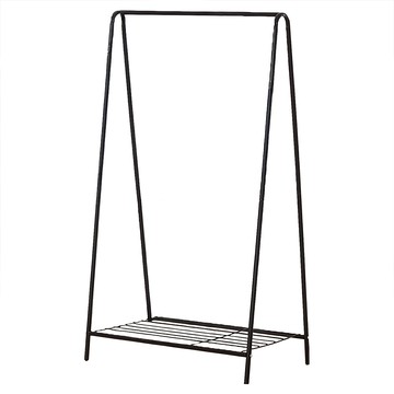 Tres Belle DIY組裝收納衣架 鋼材製作 穩固 帶層架 增加收納空間  66 x 38 x 120cm  黑色