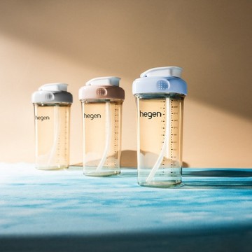 【hegen】PCTO™ 輕飲時光PPSU方圓型寬口吸管杯2.0 330ml