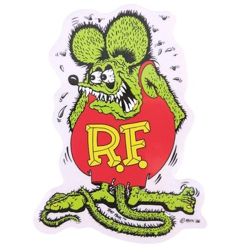 RAT FINK / RATFINK 老鼠芬克 RD001 Standing Decal STICKERS 防水 貼紙 車貼 安全帽貼 (透明1入)