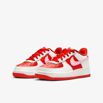【NIKE】AIR FORCE 1 BG 中大童 休閒鞋 紅粉白 愛心 皮革 緩震 AF1-HV5165121