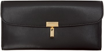 TOTEME 黑色 T-Lock Leather 钱包
