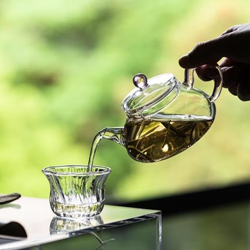觀嵐高硼硅耐熱玻璃茶壺家用泡茶壺單壺加厚帶過濾沖茶器花茶壺