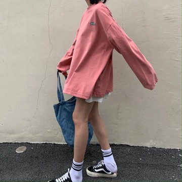 ins超火長袖T恤女春秋冬新款洋氣百搭寬松打底衫韓版潮學生上衣服