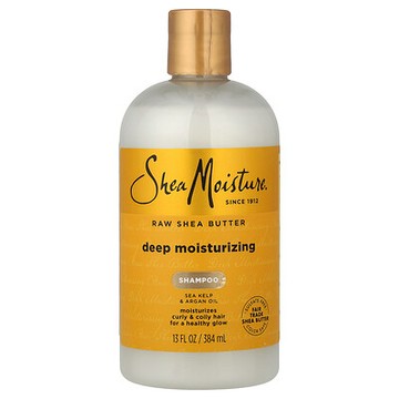 SheaMoisture, 未加工乳木果油，深層保濕洗髮精，卷髮，13 液量盎司（384 毫升）