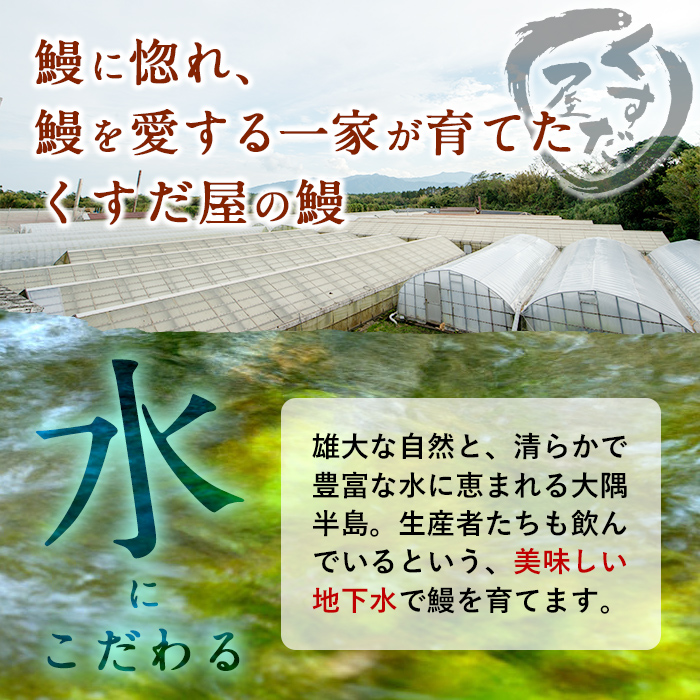 くすだ屋の極上うなぎ 2尾(140g×2)＜計280g以上＞ a3-147