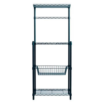 dayneeds 日需百備 輕型烤漆微波爐架 置物架 微波爐架 層架 鐵架 60 x 35 x 150cm  黑色  1組