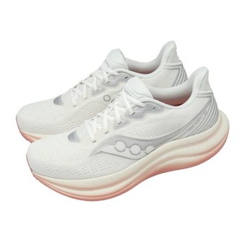 Saucony 慢跑鞋 Triumph 23 女鞋 男鞋 米白 銀 訓練 厚底 緩震 運動鞋 索康尼 S11023142