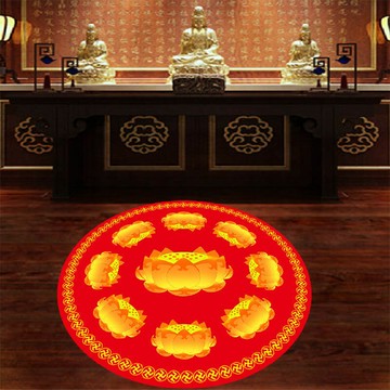 【優選百貨】禮拜毯 地毯 地墊 九品蓮花地毯 地墊家用打坐毯 寺院佛堂裝飾法會地毯 圖案尺寸可定制 全館免運 618購物節