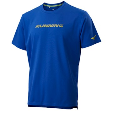 MIZUNO 美津濃 短袖上衣 男 訓練 慢跑 藍 J2TAC00320