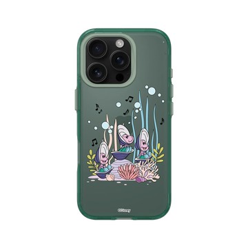 iPhone 16 Pro Clear 憂墨綠 - 迪士尼-經典系列 Disney Classics - 愛麗絲夢遊仙境 - 牡蠣寶寶珊瑚場景