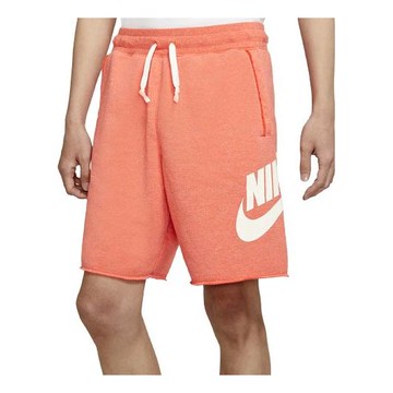Nike Sportswear Logo Printing Drawstring Sports Shorts Orange