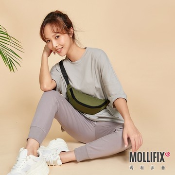 Mollifix 瑪莉菲絲 簡約尼龍隨身胸腰包 (綠) 暢貨出清、交換禮物、耶誕禮物