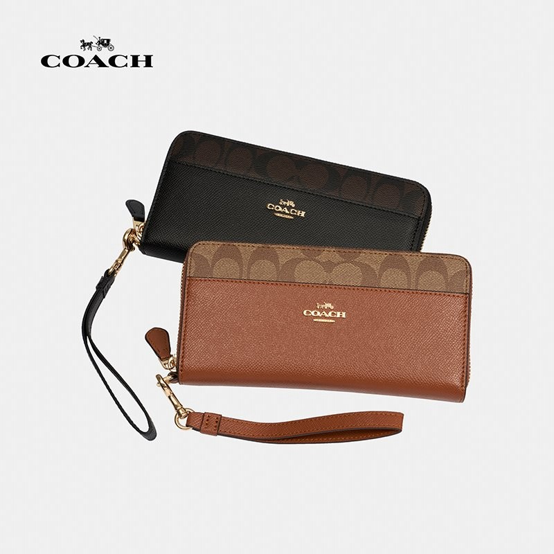 コーチ COACH 財布 レディース 長財布 F76971 ラグジュアリー シグネチャー アコーディオン ジップ ウォレット ストラップ付き  アウトレット 通販 LINEポイント最大0.5%GET | LINEショッピング