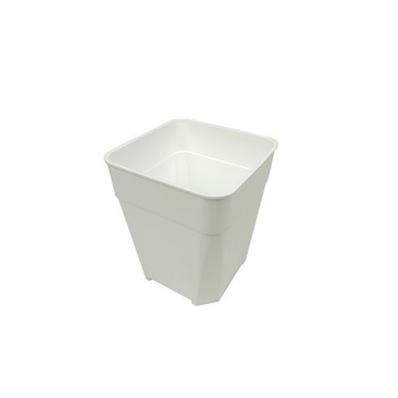 【蔬菜工坊】透氣加高型四方盆4吋 300個/件(黑色.白色共2色可選)白色