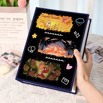 🔥好物優選🔥可愛星星人混裝款大相冊3寸4寸5寸6寸混合尺寸大容量塑封照片收納