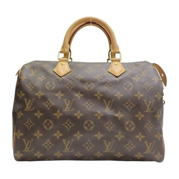 LOUIS VUITTON LV 路易威登 棕色 原花帆布 SPEEDY 30 波士頓包 手提包 M41526 【二手名牌BRAND OFF】