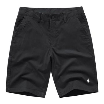 保羅夏季短褲男士簡約百搭白色五分褲寬松休閑商務純棉學生中褲潮