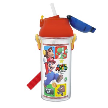 Skater 定量飲吸管型水壺(480ml)瑪利歐