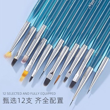✨台灣出貨✨圓頭光療筆美甲筆刷日式專用彩繪塑形全套光療筆套裝美甲店專用