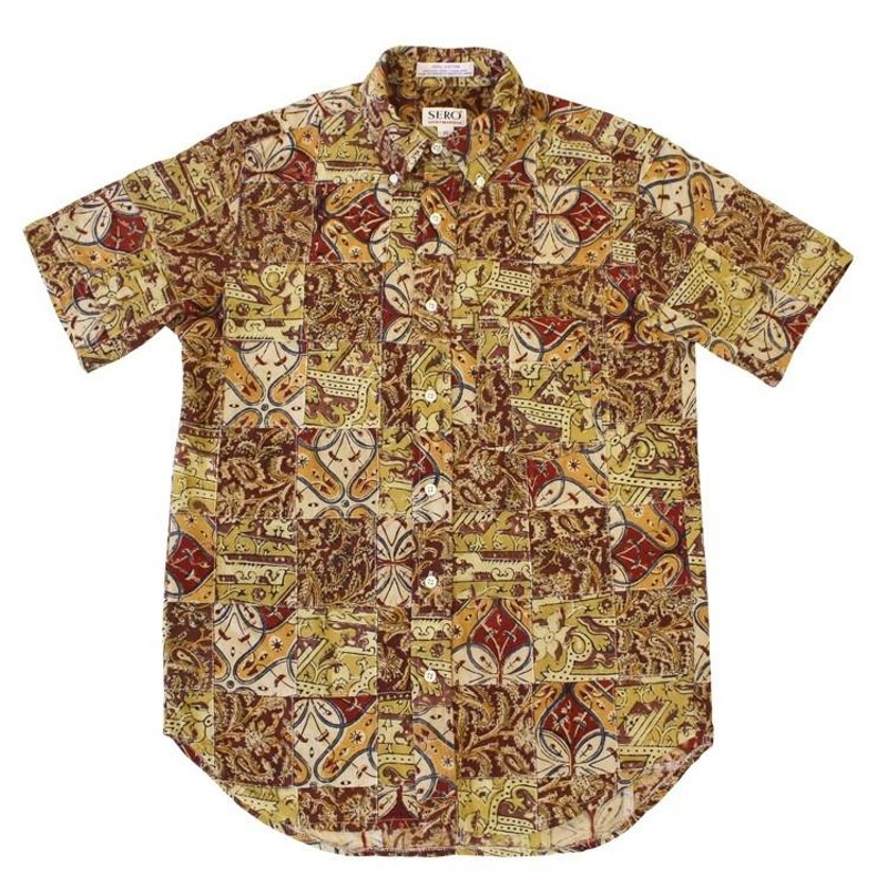 SERO セロ S S B D KARAMKARI PRINT PATCH WORK SHIRTS 半袖