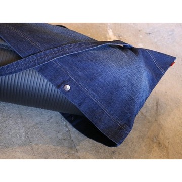 Araiyan  日本製 原裝進口 牛仔布瑜珈墊背袋 按壓式扣子封口 堅固耐用 可裝LCYA賣場所有瑜珈墊