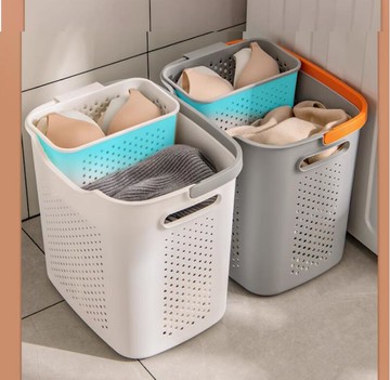 臟衣簍家用衛生間浴室洗衣籃子放臟衣服分區洗澡收納筐臟衣籃【步行者戶外生活館】