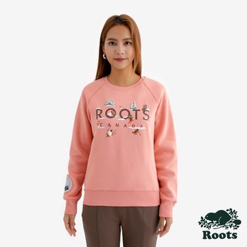 Roots女裝- FROSTY FUN 圓領上衣-粉色