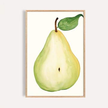 陽光綠洋梨 Sunny Green Pear / 童話系列水果插畫