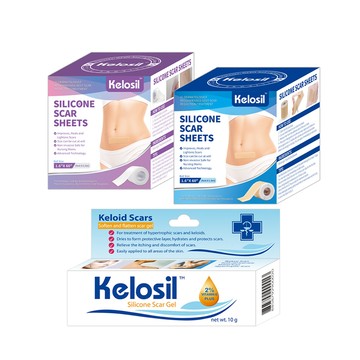 凝疤貼片凝膠 【KELOSIL】疤痕凝膠10g+疤痕貼片(4*150cm)/捲