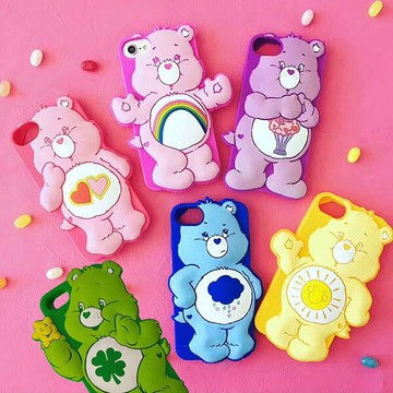 Carebears 彩虹熊 指環掛繩 手機殼 iPhone 6 7 plus 保護套 矽膠 軟殼 韓國 ANNA S.