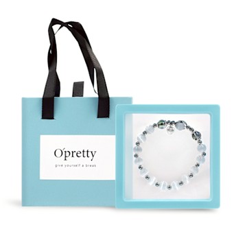 O Pretty 歐沛媞 自信勇氣 海藍月光貓眼石手鍊