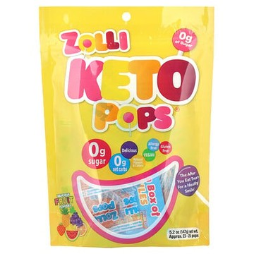 Zollipops, Keto Pops®，水果味，約 23-25 支，5.2 盎司（147 克）