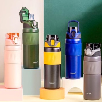 品家家品時尚運動316保溫杯吸管直飲戶外學生高顏值健身水壺杯子