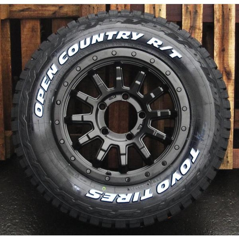 新品 16インチ タイヤホイールセット スズキ ジムニー JA11 JB23 JB64 専用設計 TOYO OPENCOUNTRY RT 185/85R16 ホワイトレター 純正車高