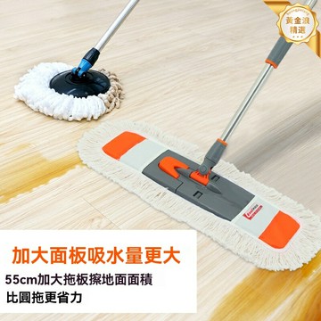 【除塵不揚塵】平板拖把 家用拖把 塵推拖把 瓷磚木地板專用 風信子J2型 加厚紗線拖布 乾溼兩用 輕鬆替換