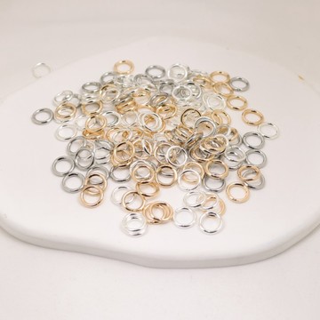懶貓手作✨ 【200個】千匯保色卡8mm開口圈金色銀色diy手機鏈鑰匙圈材料配件 DIY配件 手作材料